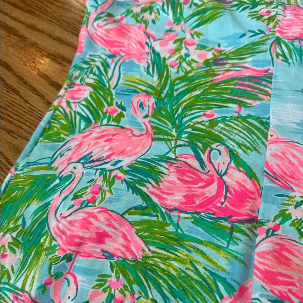Lilly Pulitzer Pink and Blue Flamingo Dress - Picture 3 of 8